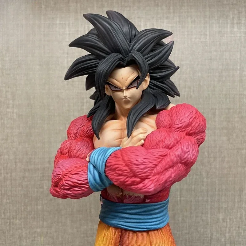 Anime Dragon Ball Z Figurki 32cm Super Saiyan VF Son Goku Doll SSJ4 Model Dwugłowy Zabawki Kolekcja PVC Statuetka Ozdoba Prezent