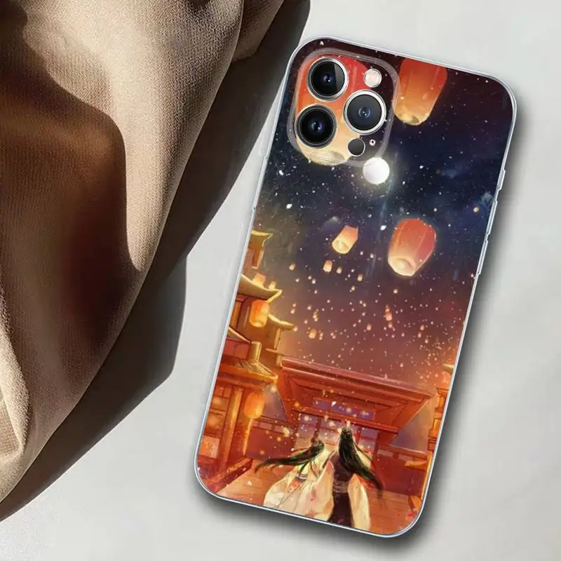 Custodia per telefono Heaven Official's Blessing Custodia morbida in silicone per iPhone 14 13 12 11 Pro Mini XS MAX 8 7 6 Plus X XS XR Cover