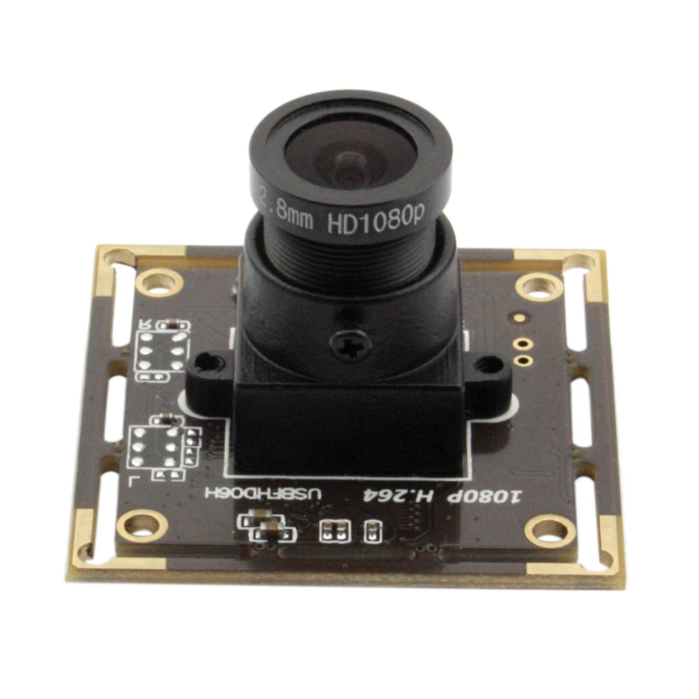 Webcam UVC 1080P H.264 avec capteur IMX322, module caméra USB pour faible luminosité avec objectif 2,8 mm pour applications de conduite autonome