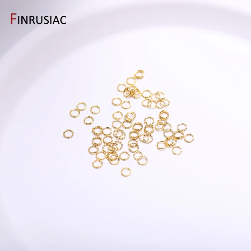 200pcs/lot 3mm 18K Gold Plated Stainless Steel Jump Rings Connections Rings DIY Jewelry Making Supplies Accessories Wholesale