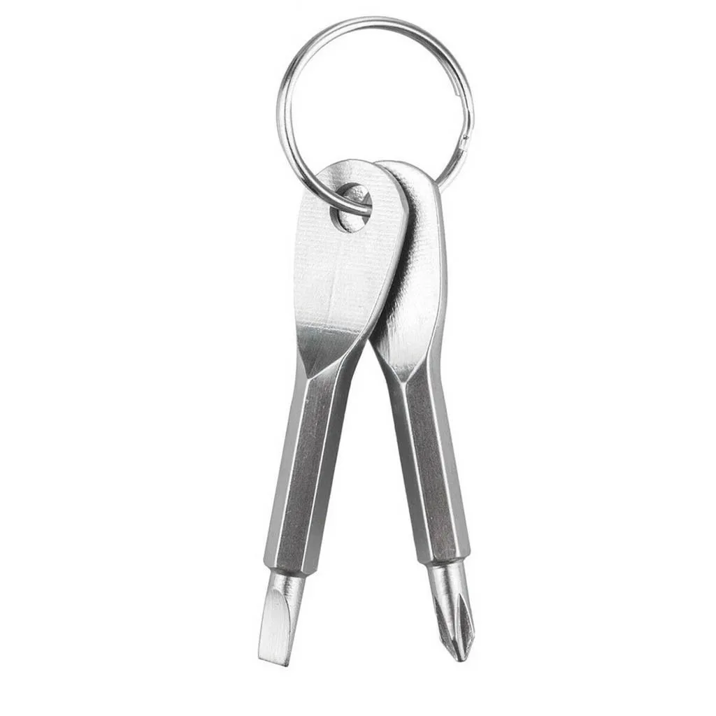 Portable EDC Multifunctional Screwdriver Set Pocket Hand Tool EDC Multifunction Phillips Screwdrivers Repair Install Keyring