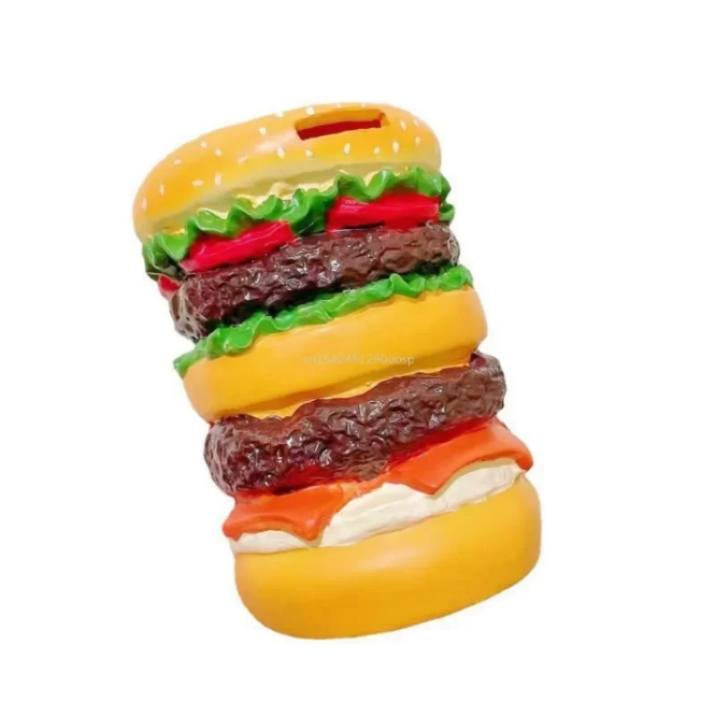 Hamburger Fashion Money Box Coin Saving Pot Bank Coin Storage Box Children Gift Secret Stash Lock Box Hidden Money