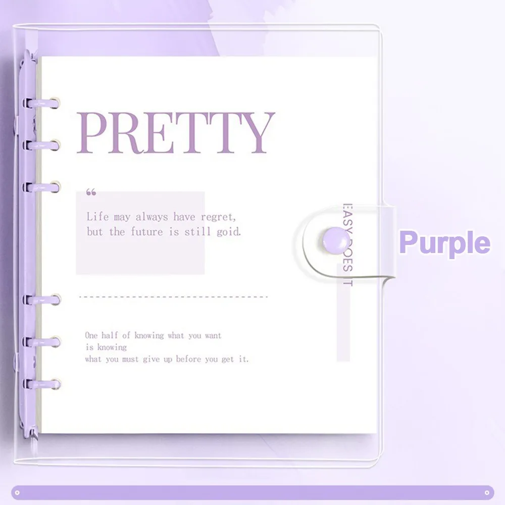 

Прозрачные отрывные тетради, переплет, альбом для рисования, тетрадь для заметок, утолщенная бумага, ежедневная книга с еженедельником, офисные канцелярские принадлежности для учебы