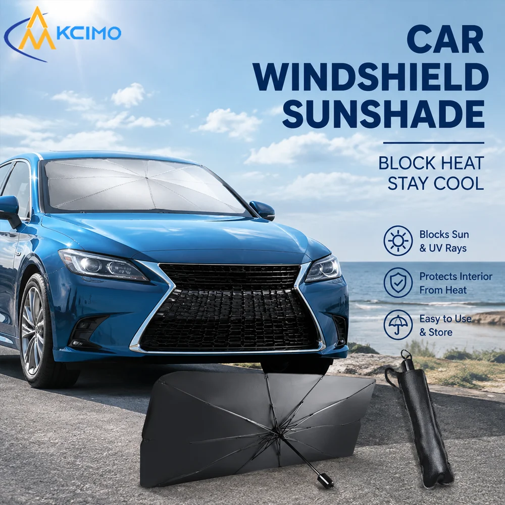 1pc Portable In-Car Cooling Umbrella, Automotive Windshield Heat Barrier, High Reflective Sun Blocker Protector