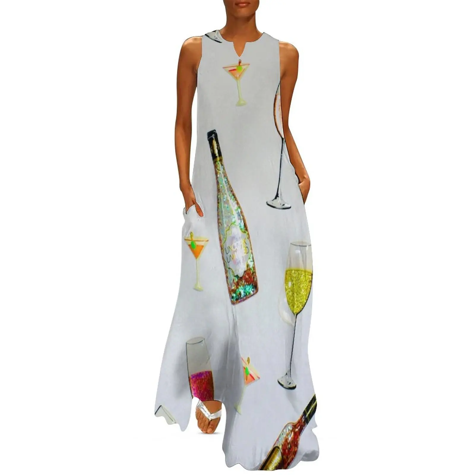 Have A Cocktail Long Dress loose women's dress summer dress woman 2025 trendy long women summer