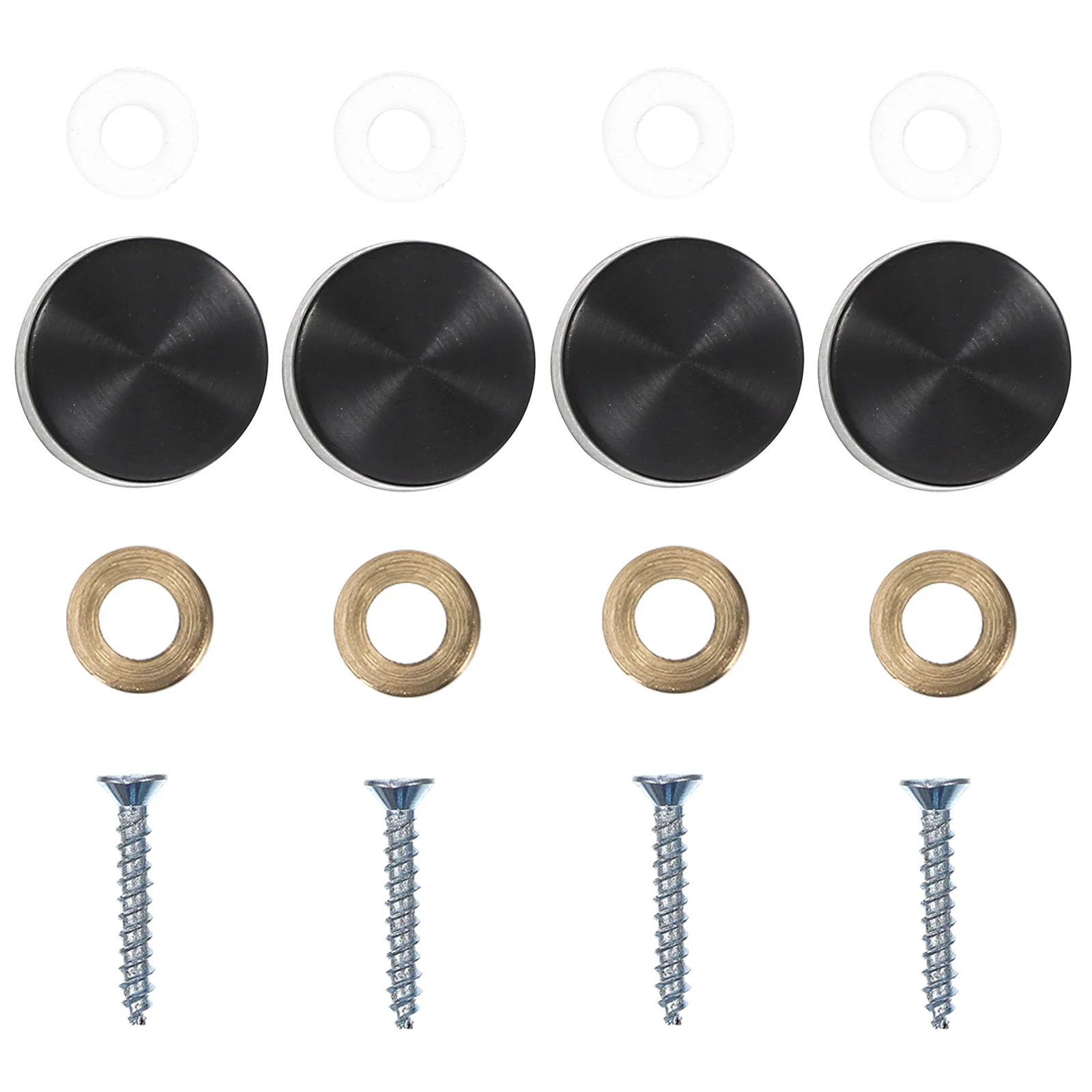 5 مجموعات الزجاج مرآة المسامير الفولاذ المقاوم للصدأ الذاتي التنصت المسمار مسمار مع غطاء لخزانة طاولة شاي الإطار تسجيل تصاعد #4