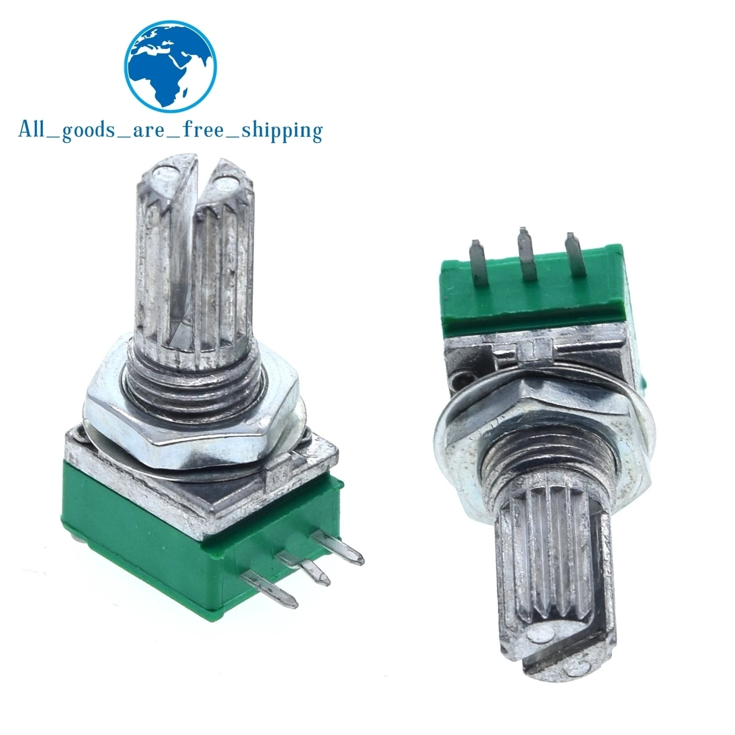 10pcs TZT  B5K B10K B20K B50K B100K B500K  Audio Amplifier Sealed Potentiometer 15mm Shaft 3pins RK097N