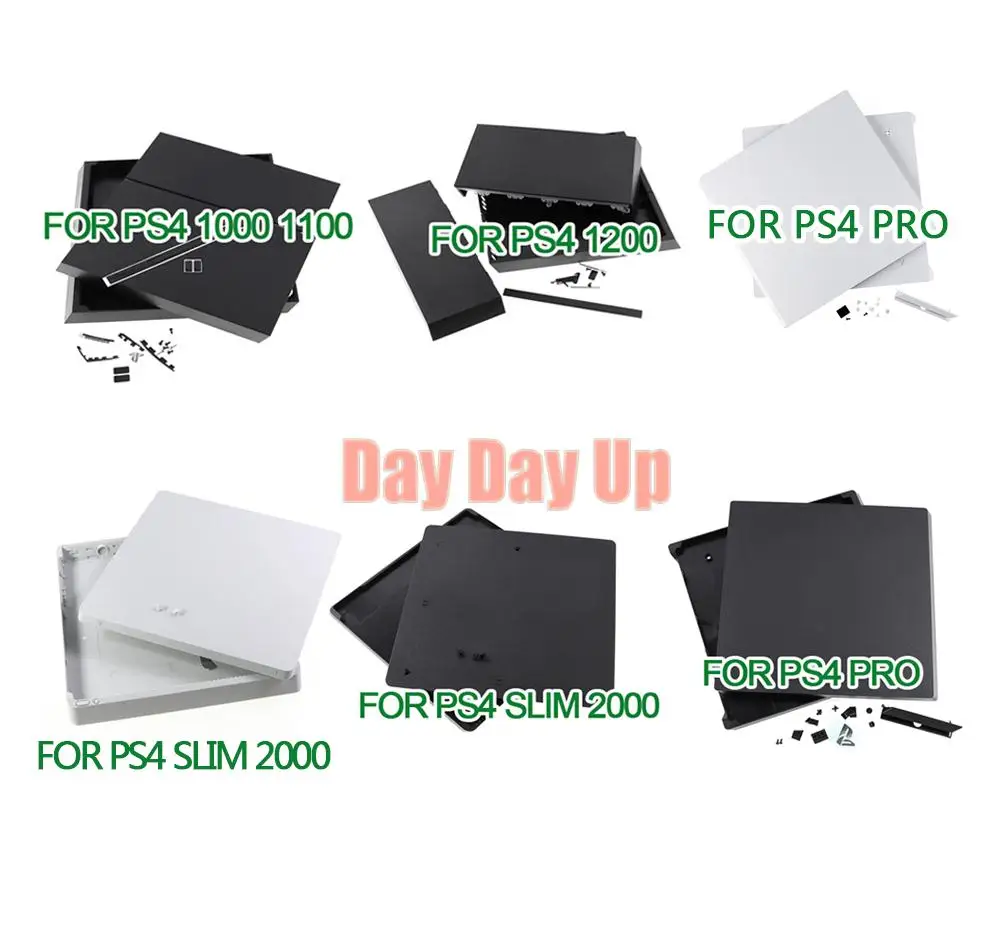 1set Full Housing Case For PS4 slim pro Console Black Color For PS4 1100 1000 1200 Console Housing Case House Shell Have Logo