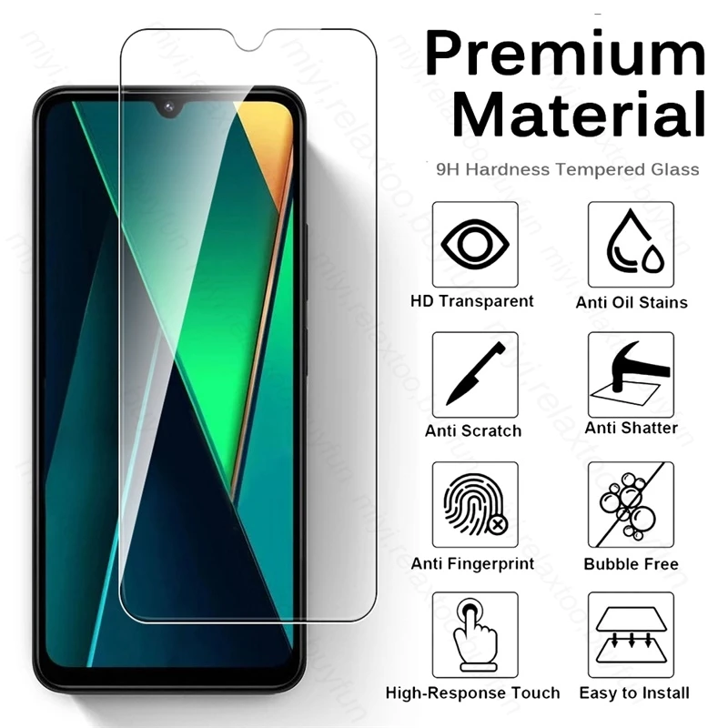 4-1Pcs For Xiaomi Poco C75 4G Glass 9H Tempered Glass on PocoC65 Poko Poxo Little C75 C 75 75C 2024 Full Screen Protector Films