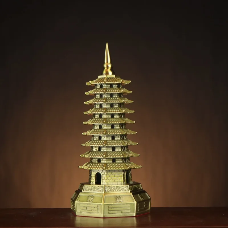 Yang Tongji , 9-Tier Bronze , Eight Trigrams , Wenchang Pagoda Ornament