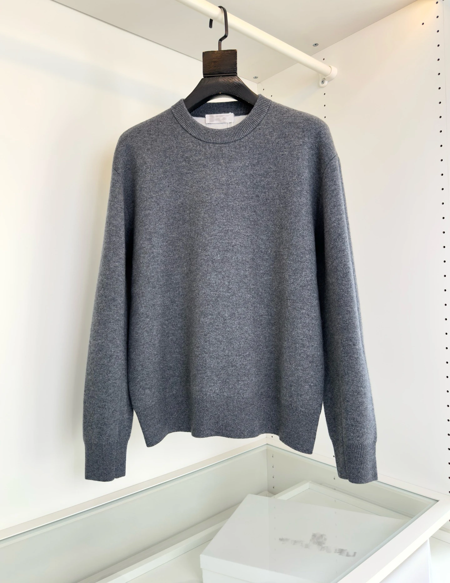

High-End Men's Double-Sided Color Knitted Air Layer Wool Sweater Long Sve Busin Casual Versatile Top Soft Pure Color Wo...