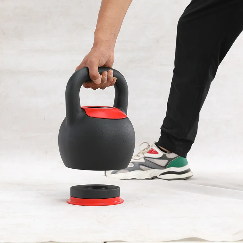 Kettlebell Cast Iron Painted Kettle Bell Adjustable Weight Squat Exercise Home Fitness Equipment 40 lbs