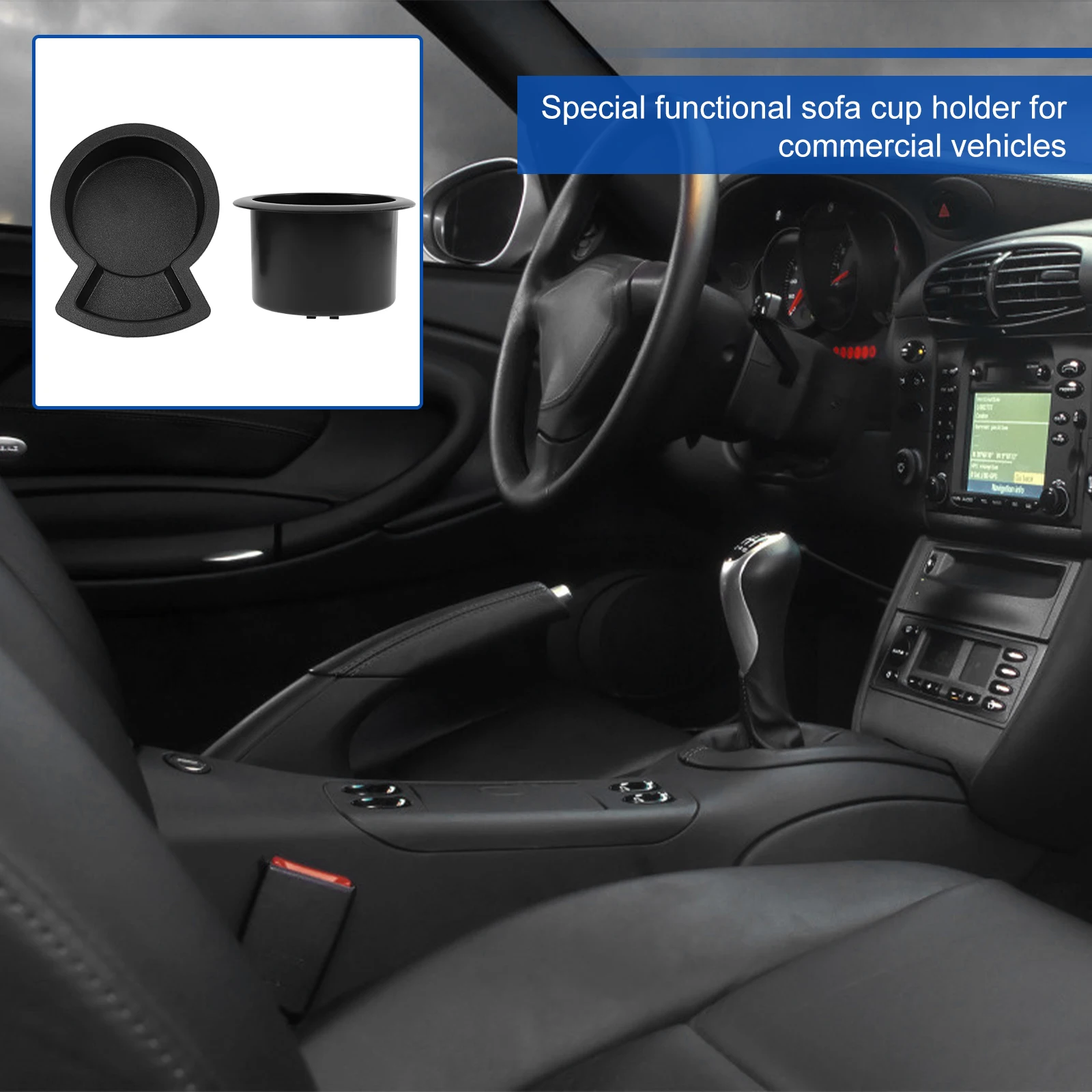 

4Pcs Cup Holder Handle Replacement Inserts for Car Truck Rv Marine Plastic Accessories Durable Reusable Fits Most Models