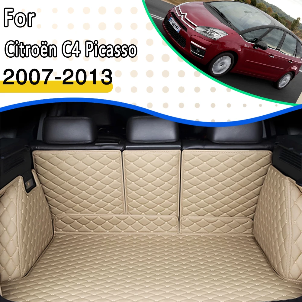 

Car Rear Trunk Mats For Citroën Grand C4 Picasso 2007~2013 Waterproof Car trunk Organizer Car Trunk Storage Pads Car Accessories