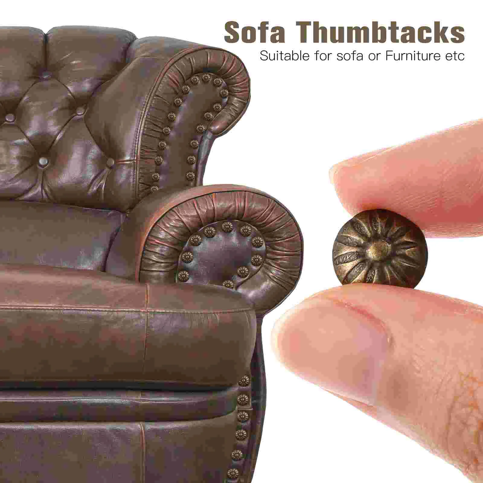 100 Pcs Thumbtack Chrysanthemum Bubble Nail Retro Decor Upholstery for Couch Pushpins Decorative Tacks