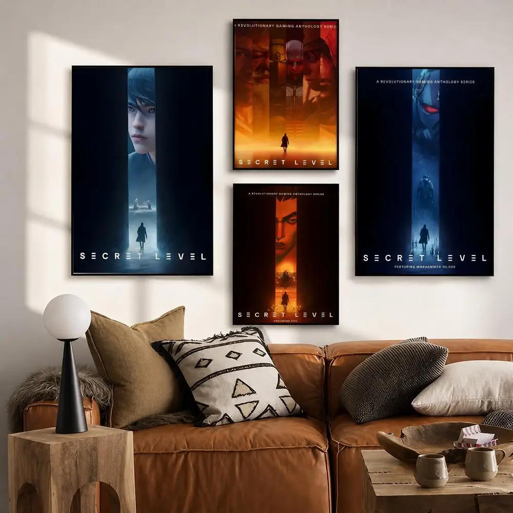 Smart Entertainment S-Secret LevelS Poster Vintage Retro Anime Poster Stickers Peel and Stick Wall Art Home Decor
