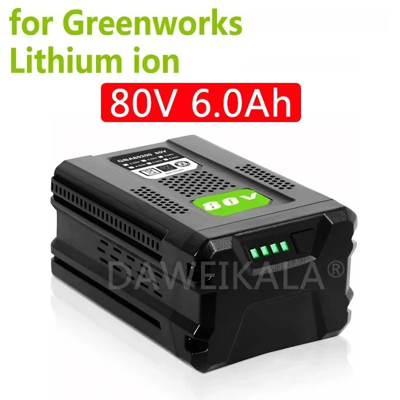 

100% 80V Replacement Rechargeable Battery for Greenworks 3.5Ah Lithium Battery for GBA80200 GBA80250 GBA80400 GBA80250 GBA80500