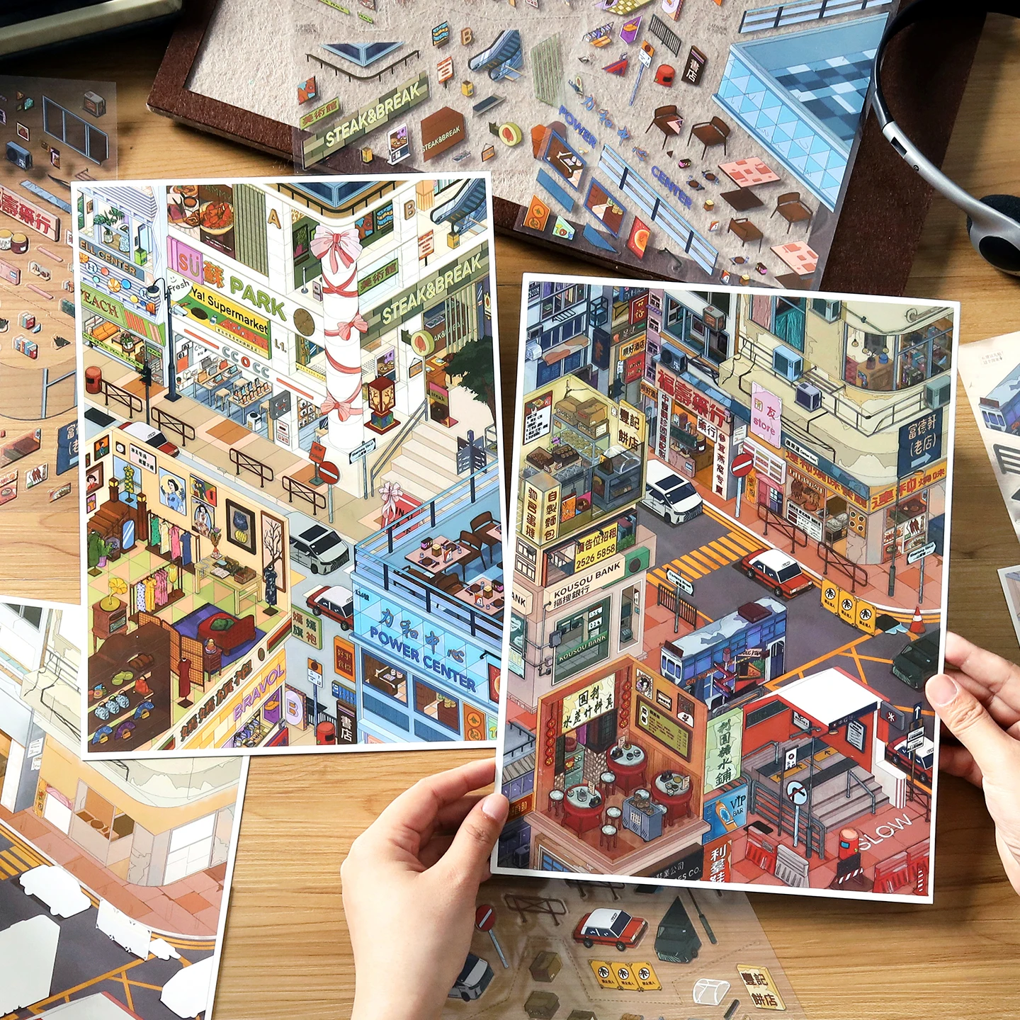 

Today's Opening Series 47th round 2.5D Large Edition Landscape Sticker Handmade DIY Decompression Decal for Creative Crafts