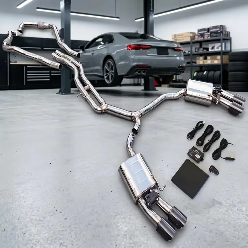 

Полный комплект выхлопной системы Valvetronic из нержавеющей стали SS304 для Audi S4 S5 B9 3.0T 2019-2023 с клапанной регулировкой