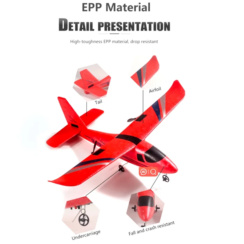 

DIY RC Planes For Kids, Remote Control Airplanes Outdoor 2.4Ghz 2-CH DIY Easy To RC Airplane