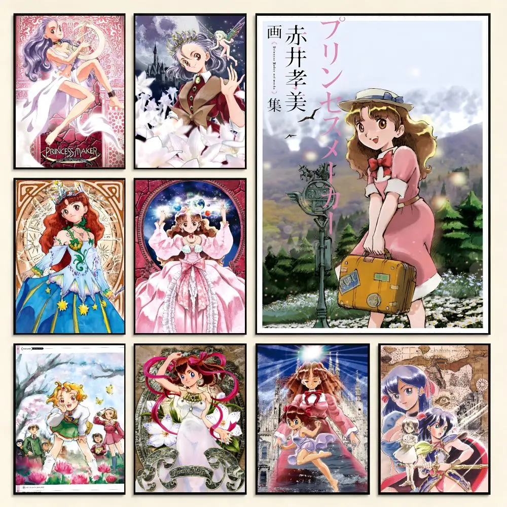 Classic Game Princess Maker Poster Digital Solvent Print Waterproof PP Fade-Resistant Wall Art Room Decor Gift