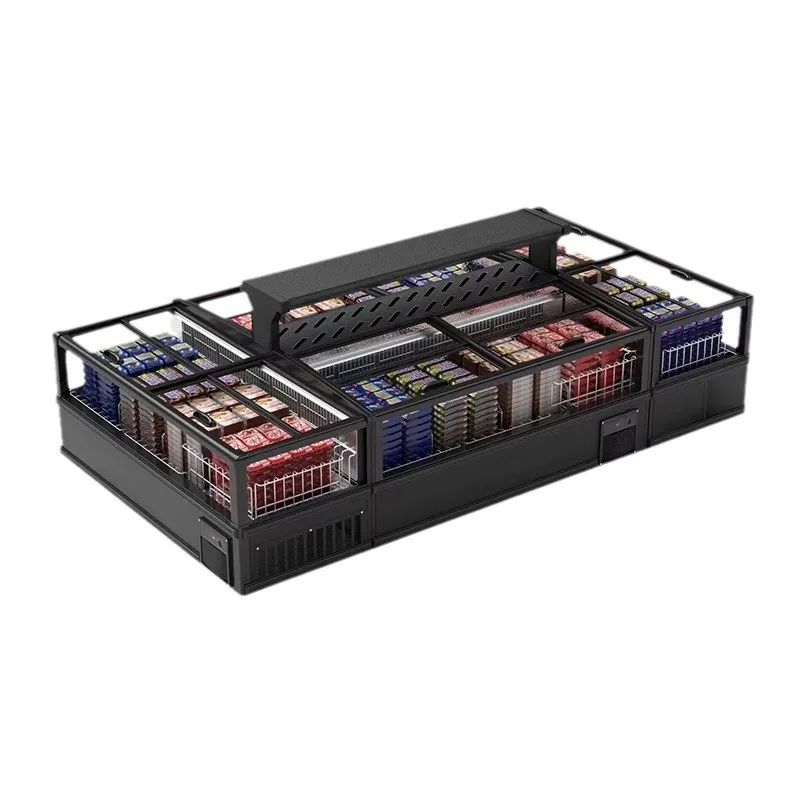 Supermarket combination island cabinet freezer commercial large-capacity horizontal display cabinet ice cream cabinet frozen