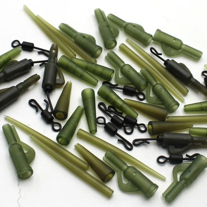 鯉釣りアクセサリーセット,ラインアライナー,アンチアングルスリーブ,リードウェイトクリップ,釣り道具用qcリング,