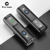 Luz Delantera para Bicicleta WEST BIKING de 400 Lúmenes, Recargable Tipo-C, Linterna LED para Bicicleta de Montaña y Carretera, Resistente al Agua