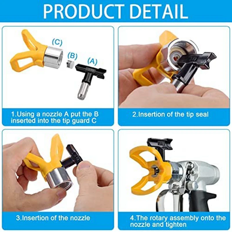 Насадки для распылителя краски безвоздушные двусторонние (310), 2 шт.