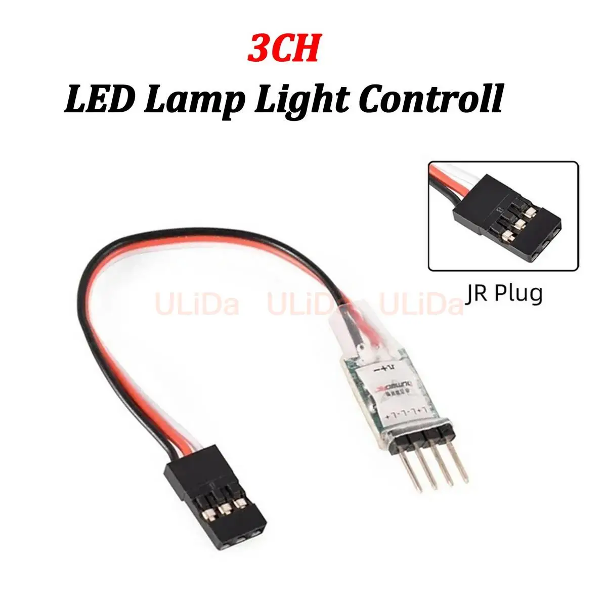 DUMBORC 3CH LED Turn On/Off JR Plug Lamp Light Controller Switch Panel System for RC Mini Cars Vehicle Fixed-wing Aircraft