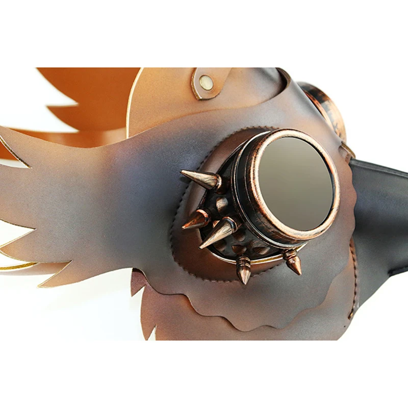 Neue COS Steampunk Mittelalterliche Pest Vogel gesprechene Maske Halloween PU Tier Maske Bar Requisiten Heißer Verkauf