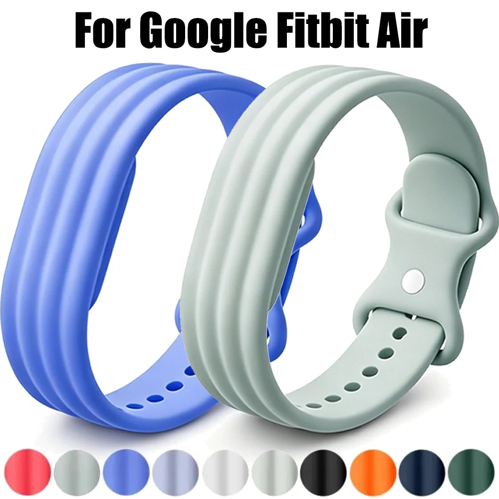 Striped Silicone Strap for Google Fitbit Air Soft Sport Band Wristband for Fitbit Air Correa Replacement Accessories Lightweight