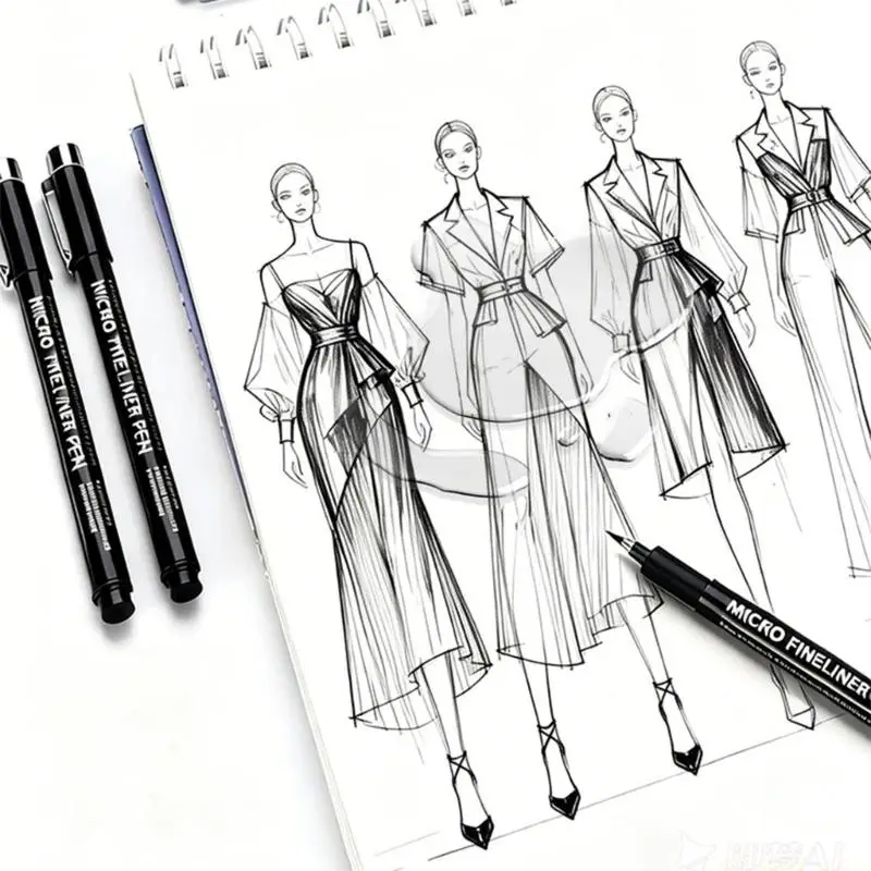 Artist Drawing Pen Waterproof Fine Liner Pen Needle Tip Art Marker For Sketching