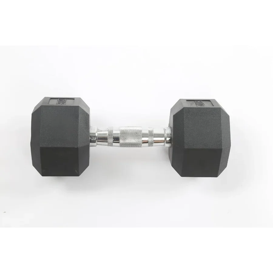 Heavy Duty Hex Dumbbell Set Rubber Coated Free Weights with Non-Slip Handles, Anti-Roll Design, Durable and Odorless Strength T