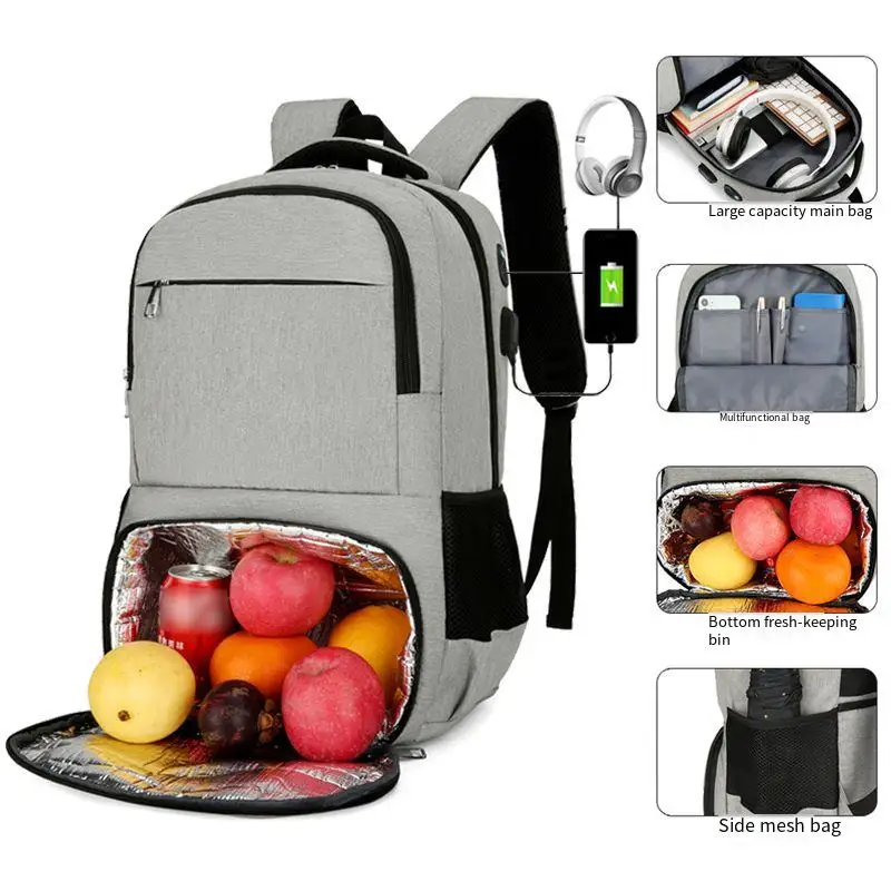 

Outdoor Picnic Backpack Double Shoulder Insulation Bag Waterproof Heat Preservation Bag for Hiking Ice bag Computer Business bag