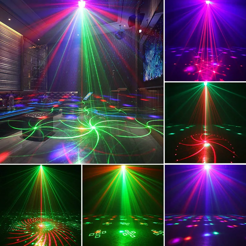 Mini RGB Butterfly Laser Stage Light LED Projector Lamp with Remote Control for KTV Bar Home Party Disco Decoration