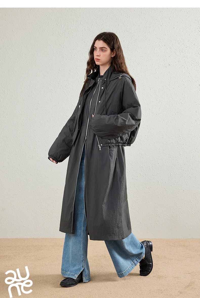 TOYOUTH Womens Down Jacket 2026 Winter New Three Wear Functional Design Hooded Outerwear With Dress Two Piece Set