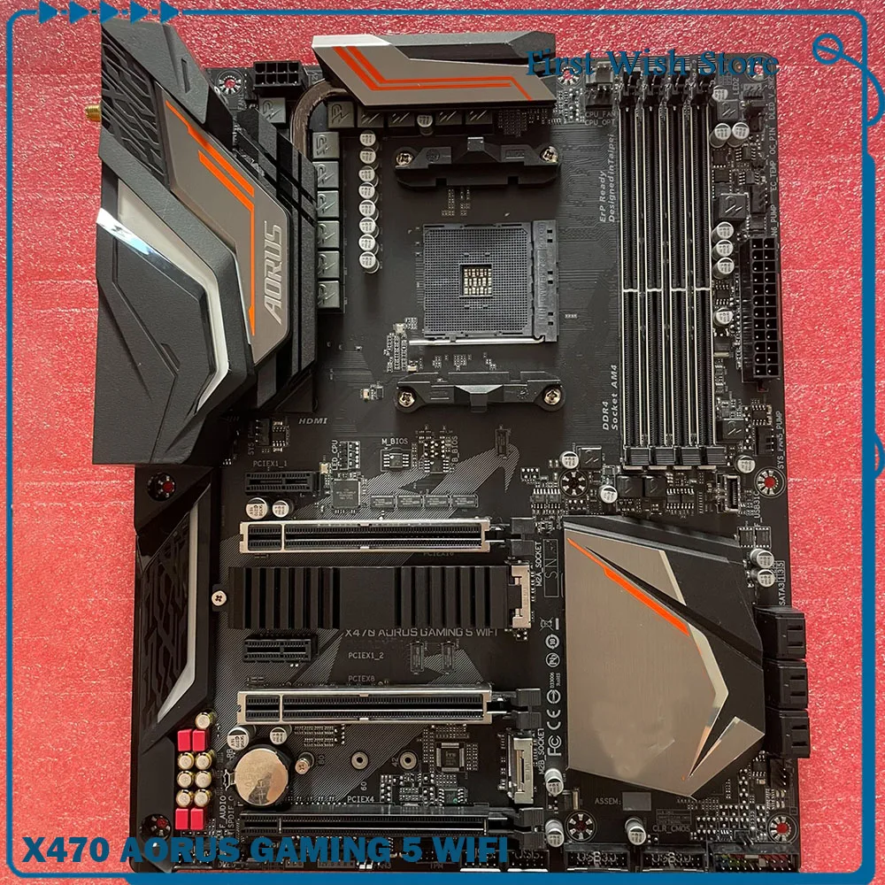 Для G-i-g-a-b-y-t-e системная плата AMD X470 DDR4 PCIE SATA M.2 X470 AORUS GAMING 5 WIFI3H