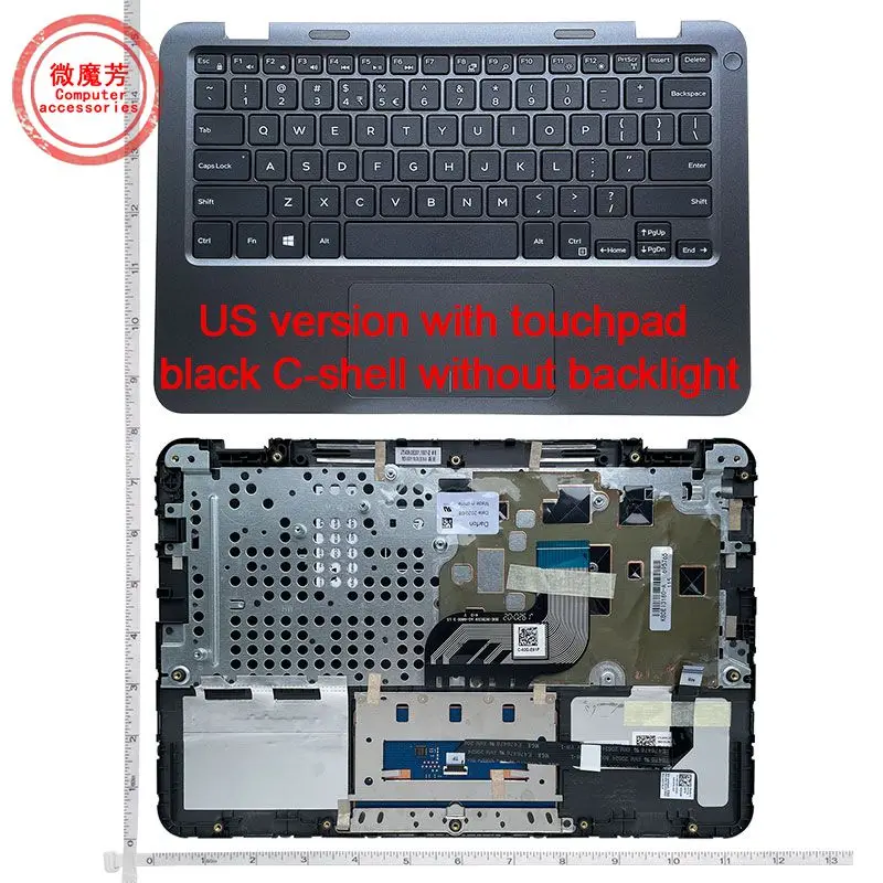 

US New Laptop Keyboard for DELL Inspiron 11 3180 P24T 3162 08WGJC 460.0E20H.0011 C cover shell