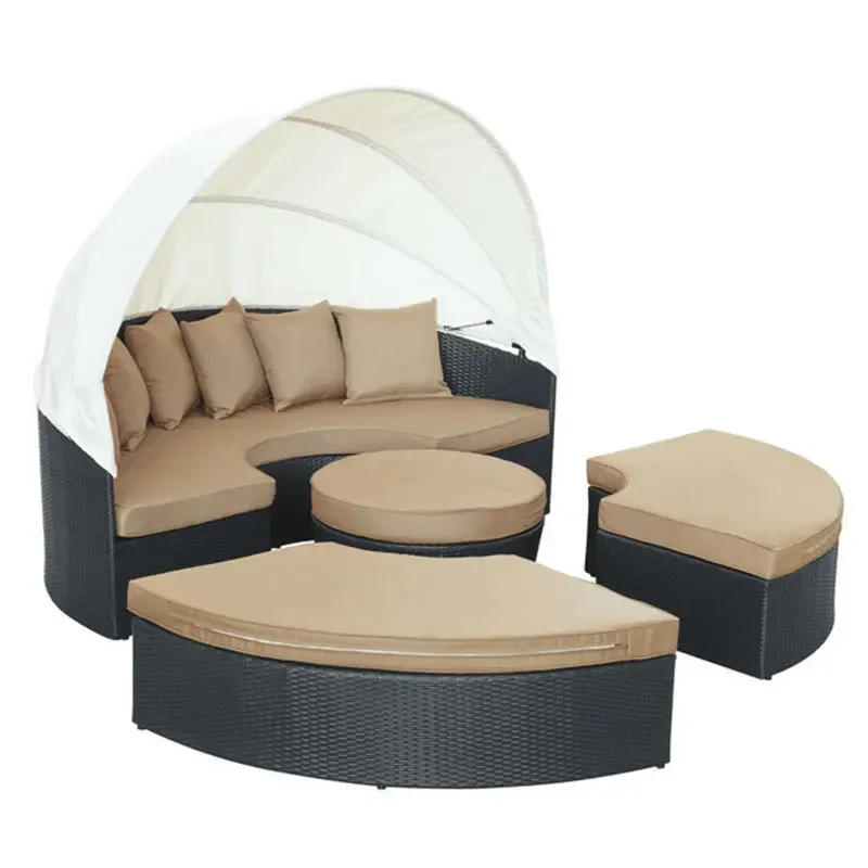 

Outdoor, rattan, large round bed, leisure, garden, courtyard, pool, beach, bed