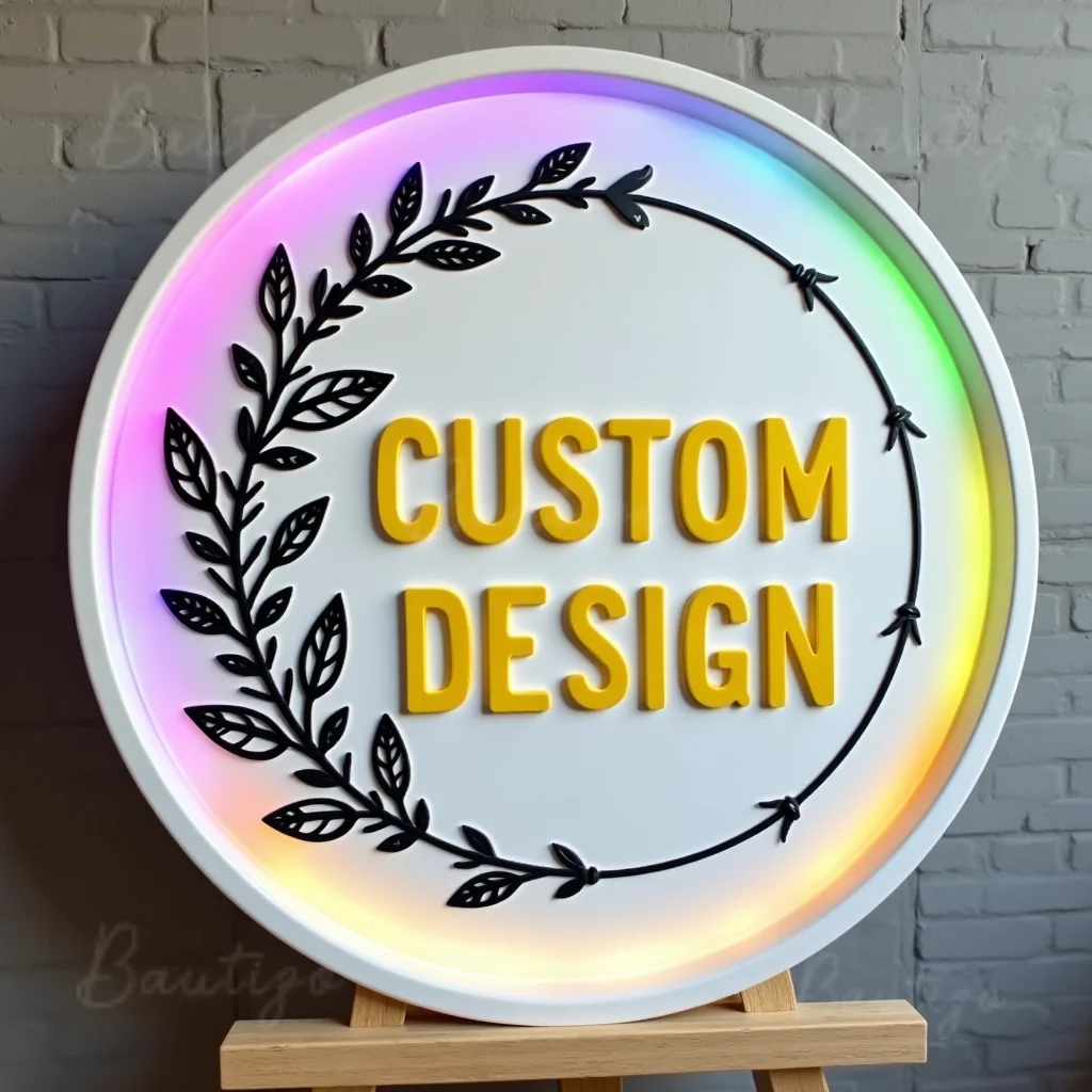 Custom 3D Logo Backlight Sign Glow Lightbox Business Storefront Signs with LED Lighting Text on Signage Logo Display