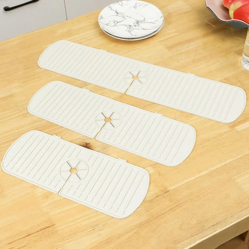 Durable Drying Mat Water Catcher Sink Splash Guard Faucet Mat Draining Pad Countertop Protector