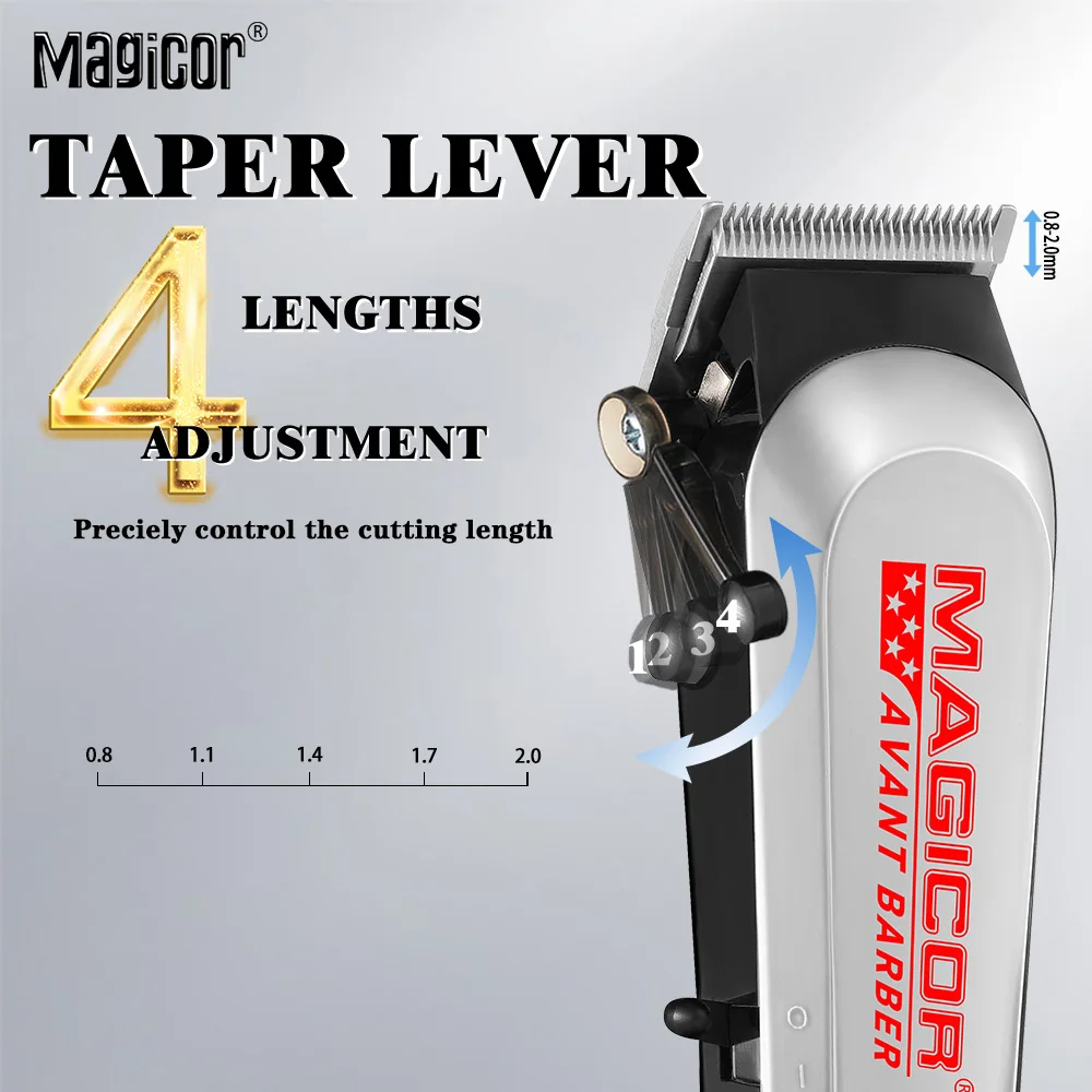 Hair Trimmer Electric Hair Clipper Hair Cutting Machine LED Display Fashion Silver Provides Salon-quality Home Beauty Services