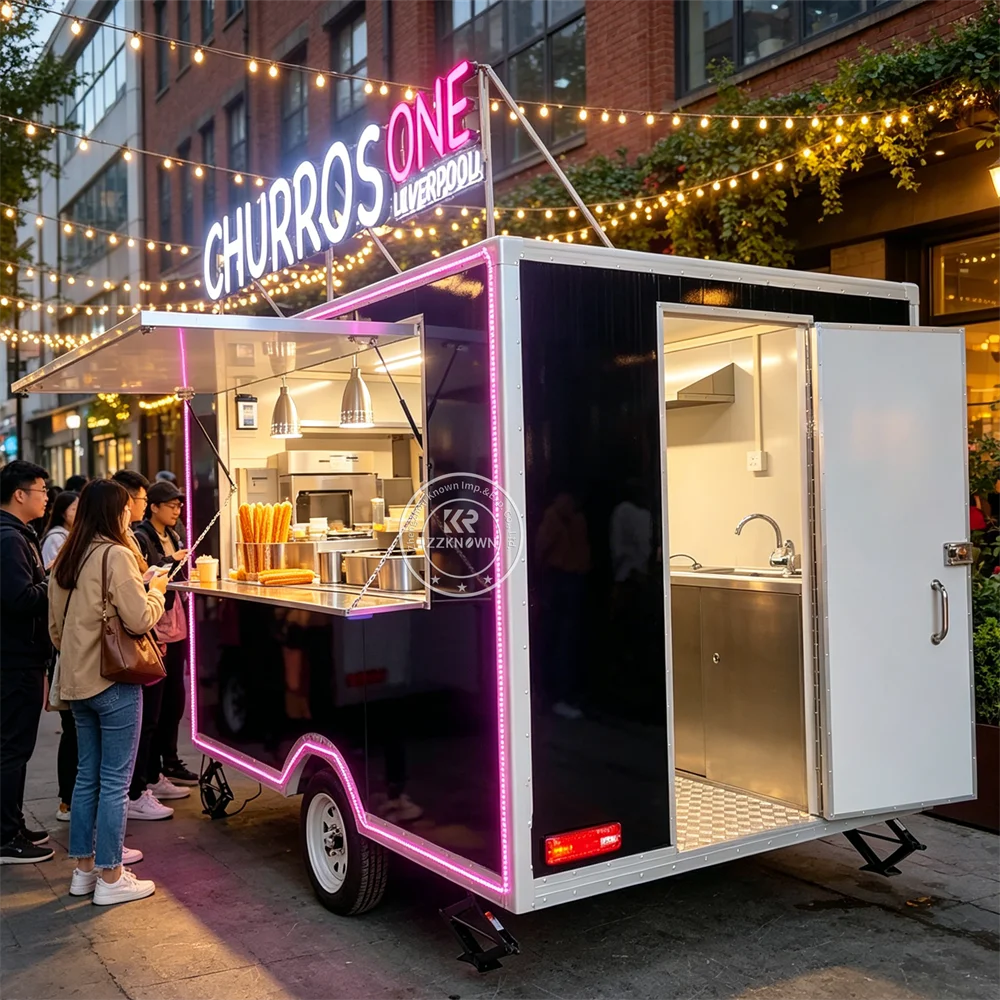 

Mobile Outdoor Dessert Beverage Cart Outdoor Mobile Food Trailer Street Food Truck For Sale