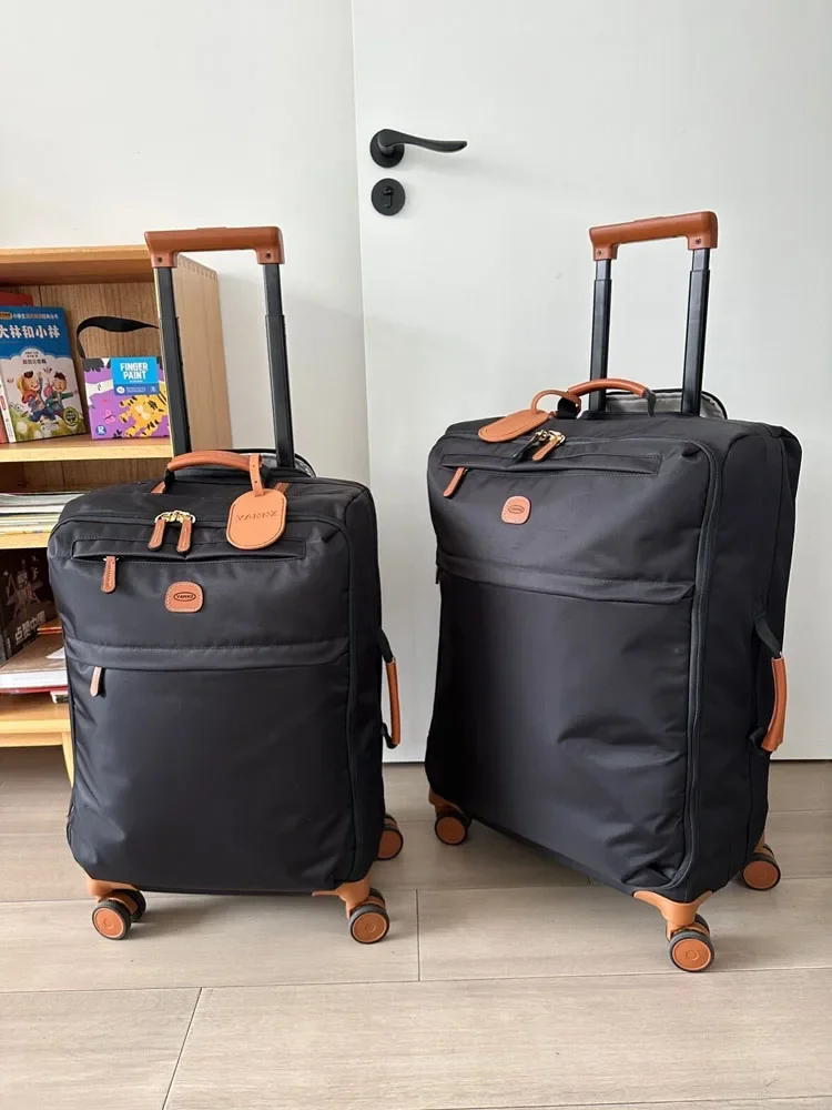 Export ultra-light silent 20-inch high-end Oxford cloth suitcase universal wheel strong and durable canvas travel trolley case