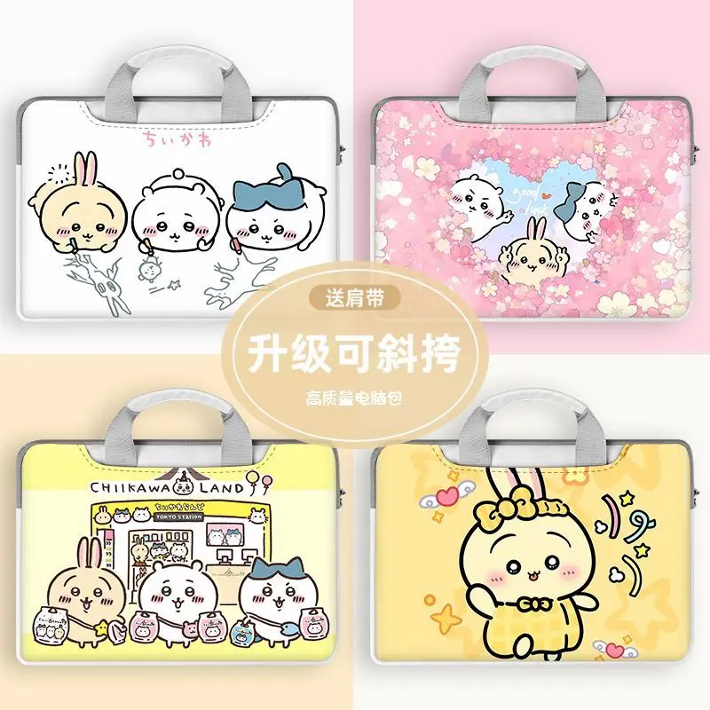 

Cartoon Anime ChiiKawa Handbag 13 inches Can Shoulder，can be slung diagonally, PU waterproof laptop bag. Student birthday gift