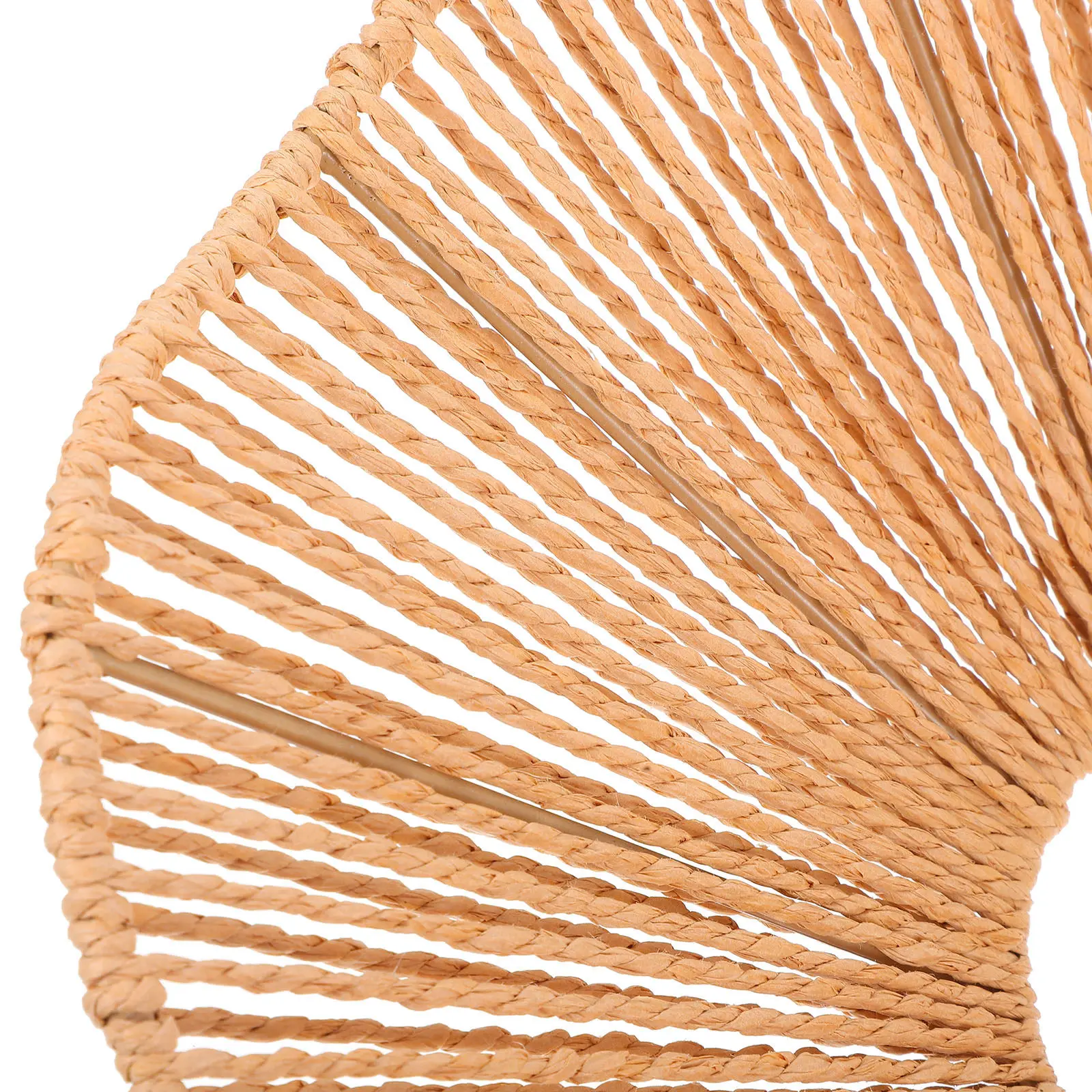 Handwoven Round Woven Lampshade Minimalist Straw Hat Design Pendant Light Shade for Living Room Bedroom Dining Room Warm Ambient