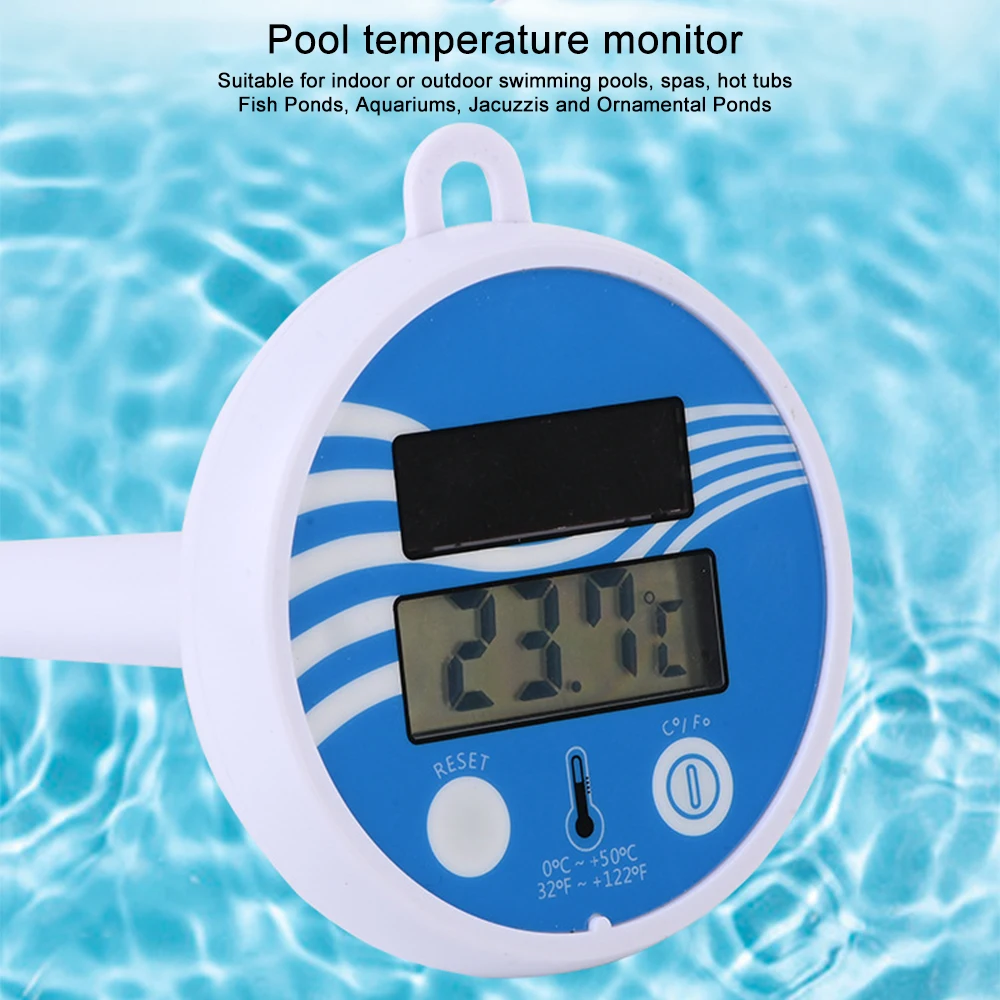 Termômetro de Piscina Digital Flutuante Piscina Solar Banheira Spa Lagoas de Hidromassagem Medidor de Temperatura