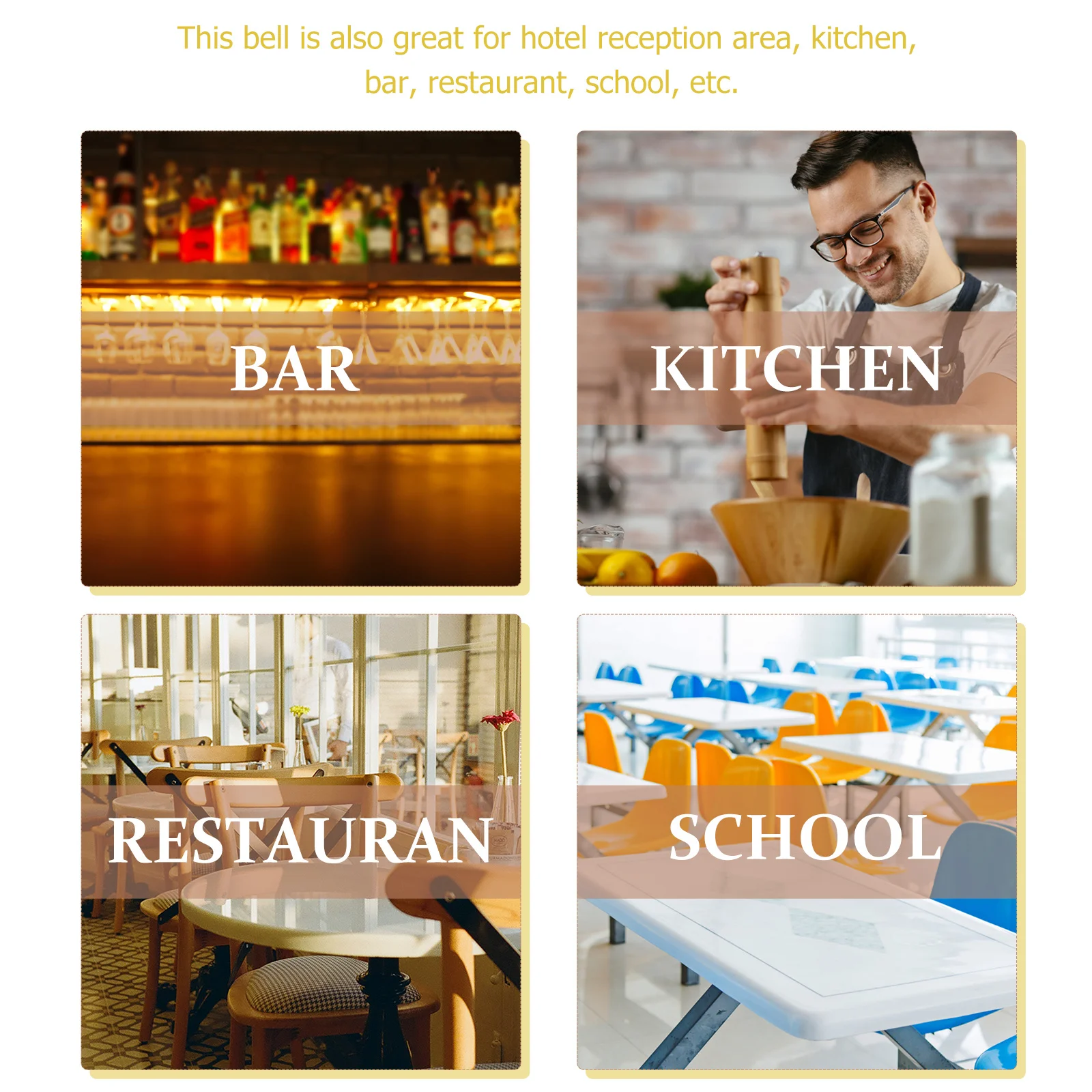 

Small Hand Bell Brass Metal Bell For Restaurant Hotel School Reception Desk Service Alert Dinner Wedding Christmas