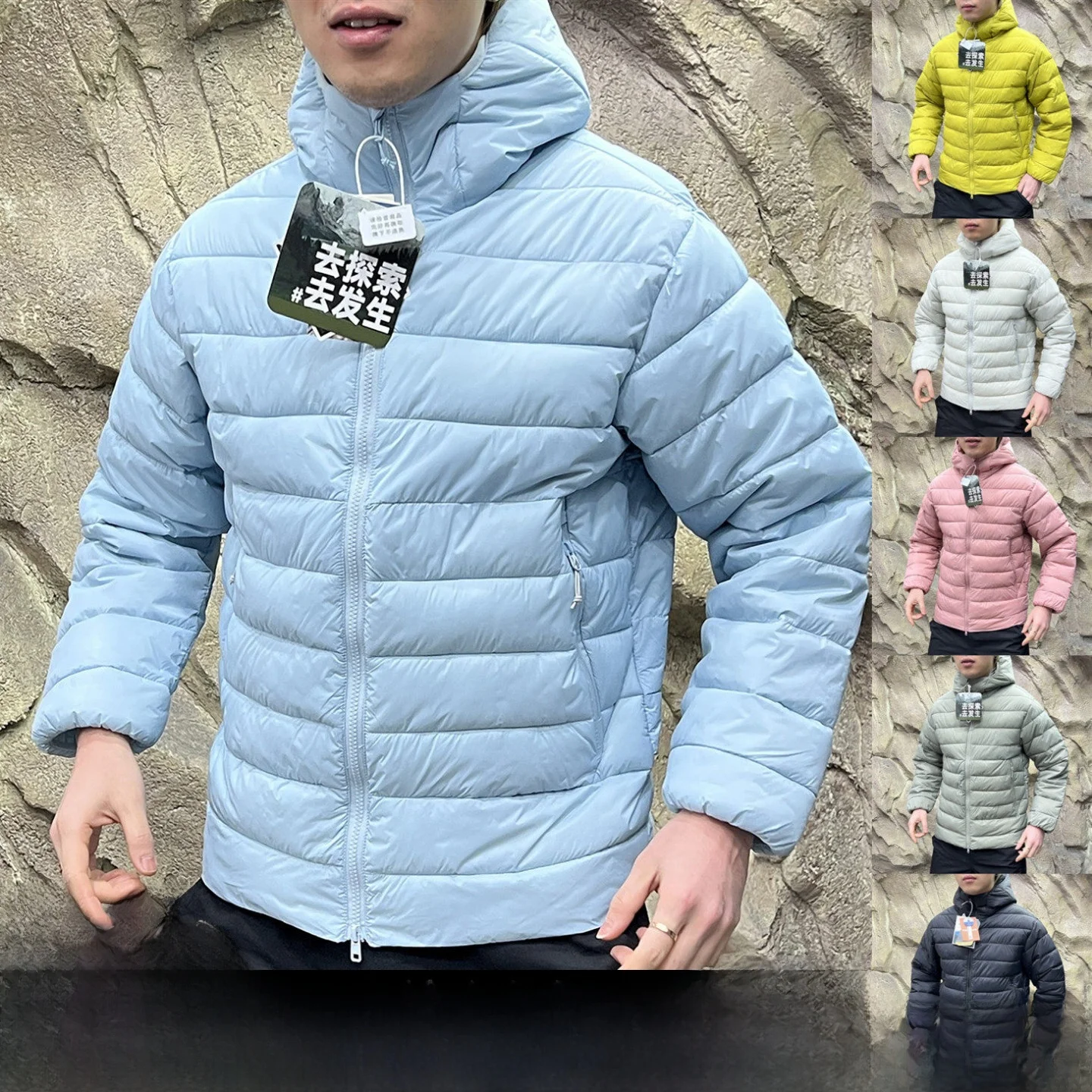 

Limited Edition Color Outdoor Hooded Cotton Jaet Men's Women's Stand Fit Warm Long Sve Cleanfit Pure Color Casual Wear